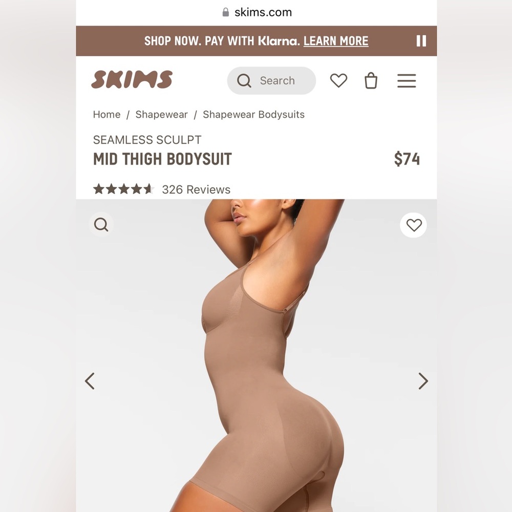 NEW WITH TAGS SKIMS Seamless Sculpt Mid Thigh Bodysuit - Picture 3 of 9